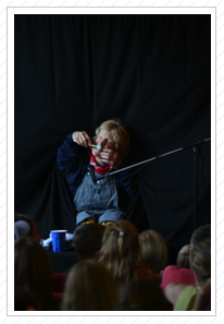 Boxcar Betty "brushing" her teeth!